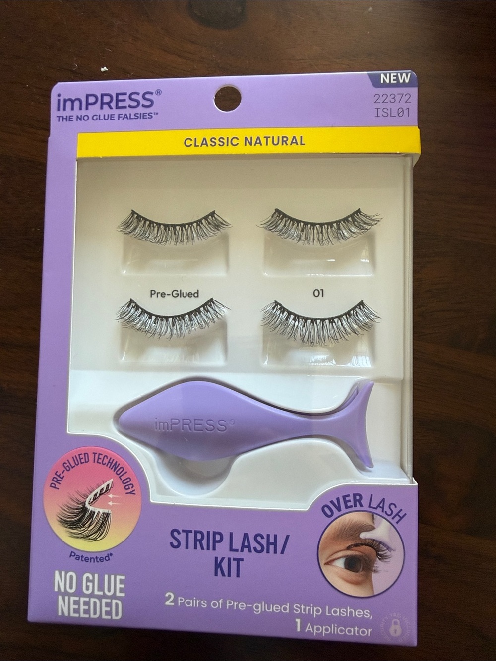 imPRESS Classic Natural Pre-Glued Strip Lashes in Black new